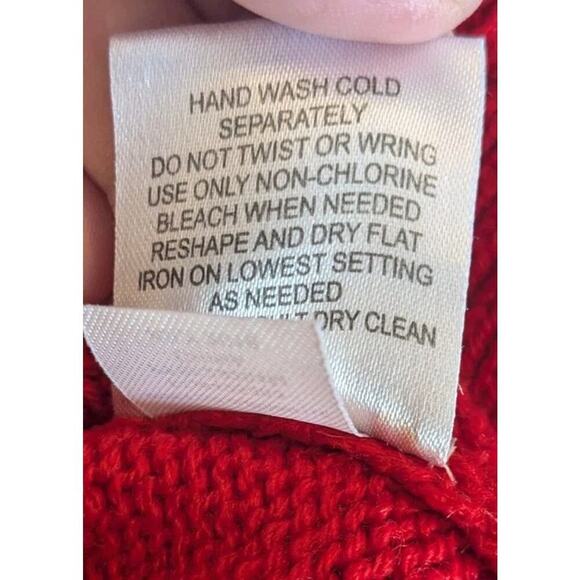 Pink Republic Kids Sweaters Red Knit Plaid Holiday Reindeer Size Small - Picture 8 of 8